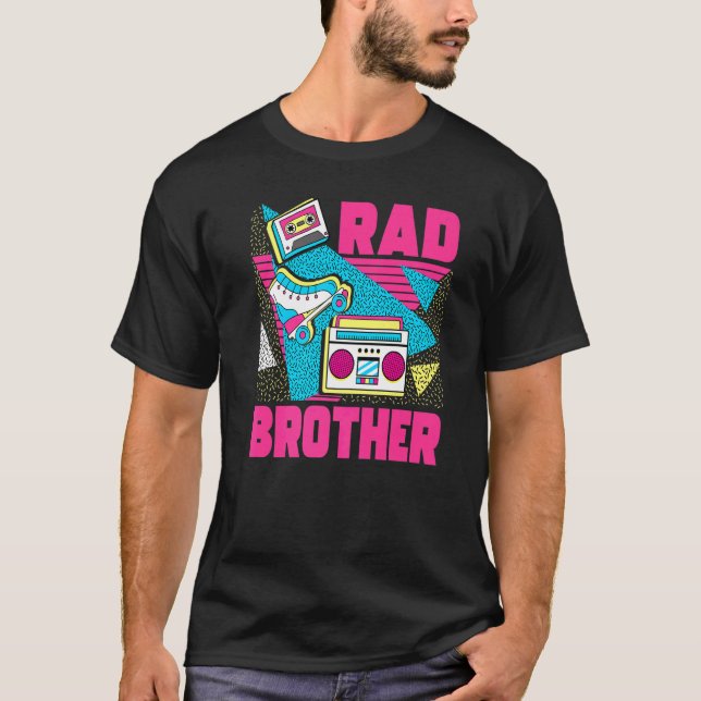 Rad Brother 90s Aesthetic Nostalgia 1990's Retro B T-Shirt (Vorderseite)