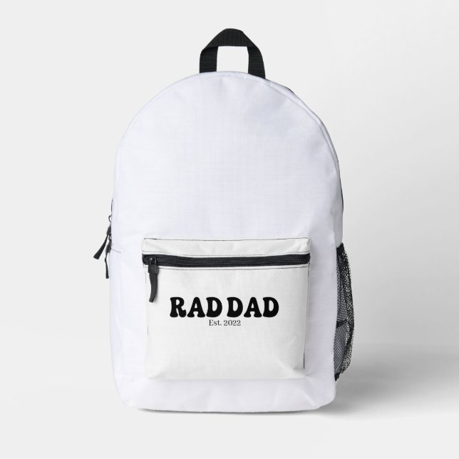 Rad Dad Est. Retro  Bedruckter Rucksack (Vorderseite)