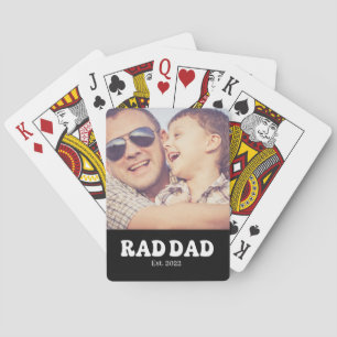 Rad Dad Est. Retro-Foto Spielkarten