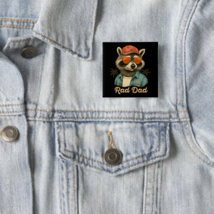 Rad Dad Lustiger Glücklicher Vatertag Vintage Button