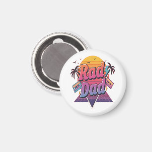 Rad Dad – Retro 80er Neon-Stil für coole Väter Magnet