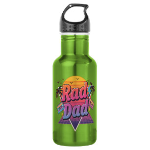 Rad Dad – Retro 80er Neon Style für coole Väter Edelstahlflasche