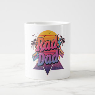 Rad Dad – Retro 80er Neon Style für coole Väter Jumbo-Tasse