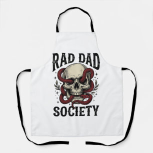 Rad Dad Society Vintage-Totenkopf-Schlangenshirt-D Schürze