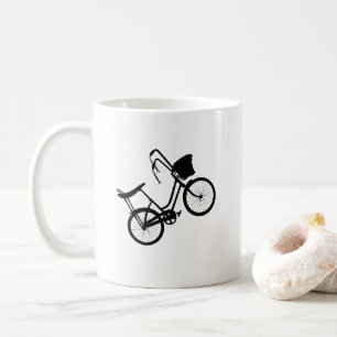 Rad der 80er Jahre (schwarz) Kaffeetasse