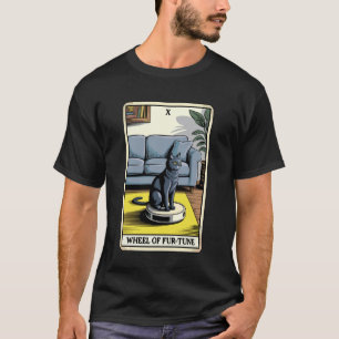 Rad der Fur-Tune Tarotkarten-Katzenroboter-Staubsa T-Shirt