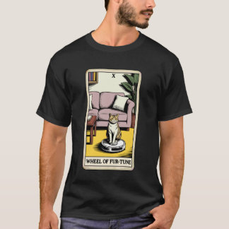 Rad der Fur-Tune Tarotkarten-Katzenroboter-Staubsa T-Shirt