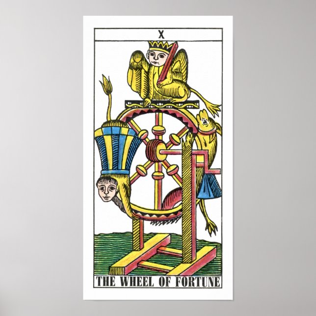 Rad der Glückskarte Tarot Poster (Vorne)