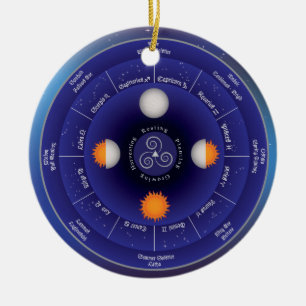 Rad des Jahres Keramik Ornament