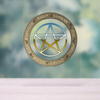 Rad des Jahres mit Metall-Pentagramm