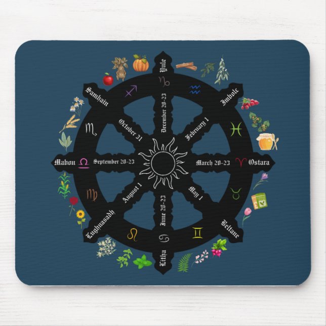 Rad des Jahres Sabbat Mousepad (Vorne)