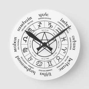 Rad des Jahres - südliche Hemisphäre Runde Wanduhr