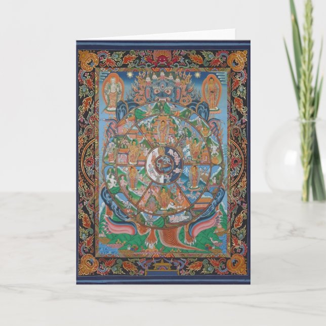 Rad des Lebens Mandala Grußkarte Karte (Vorderseite)