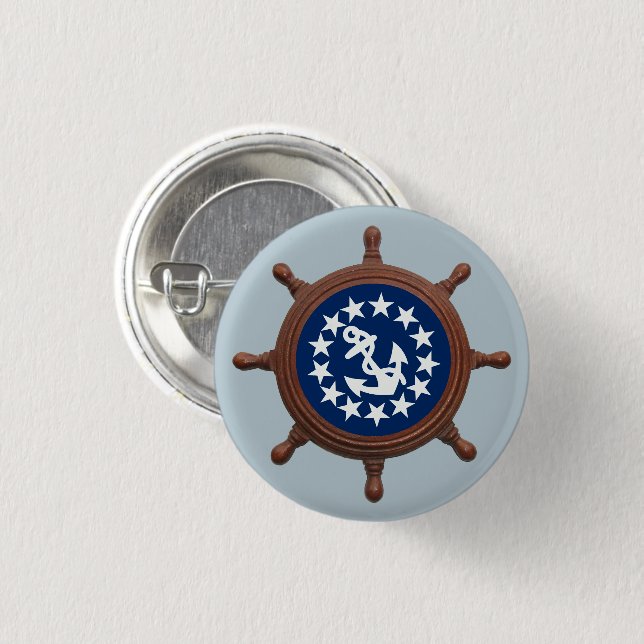 Rad des Schiffes, Pinback für die Yachtflagge Button (Vorne & Hinten)