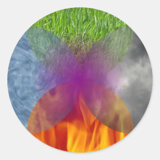 Rad des Seins - erweitert Runder Aufkleber