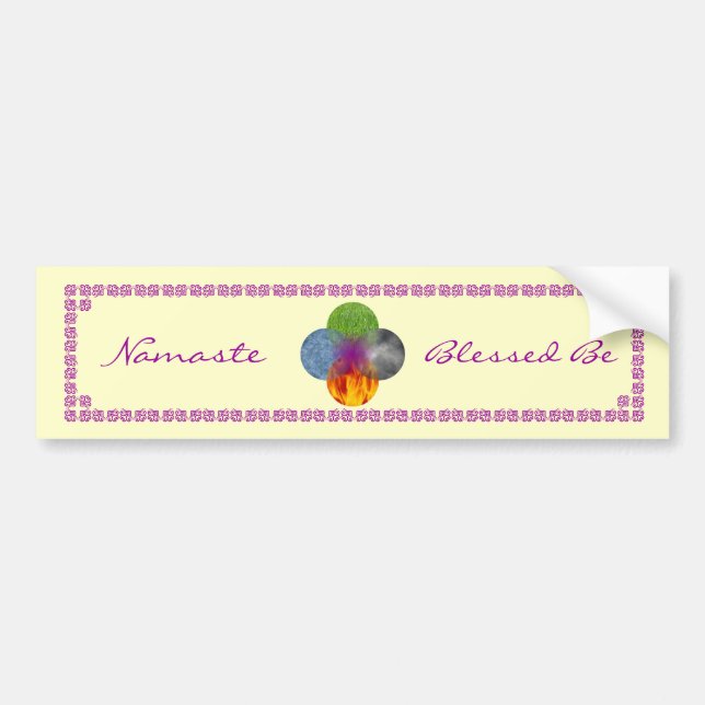 Rad des Seins - Gelb Autoaufkleber (Vorne)