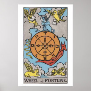 Rad des Vermögens-Tarot-Karten-Plakats Poster
