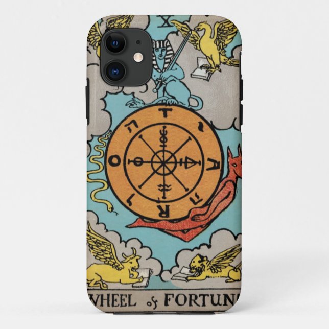 Rad des Vermögens-Tarot-Kastens Case-Mate iPhone Hülle (Rückseite)