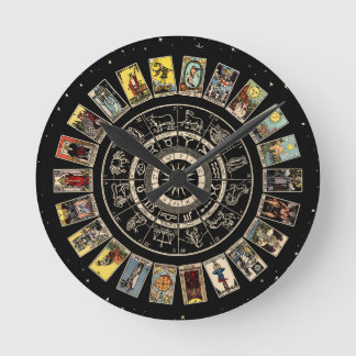 Rad des Zodiaks, Astrologie-Diagramm und der Major Runde Wanduhr