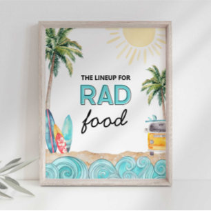 Rad Food Party Schild