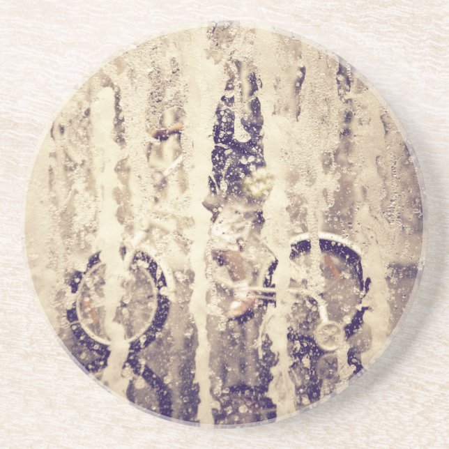 Rad im Regen Untersetzer (Vorne)