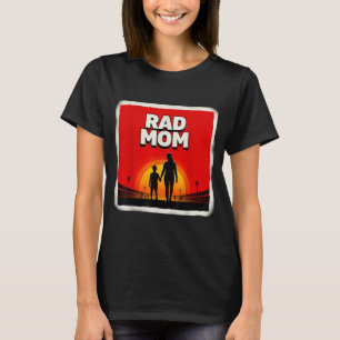 Rad mama Mutter und Sohn Fußballmutter Sonnenunter T-Shirt