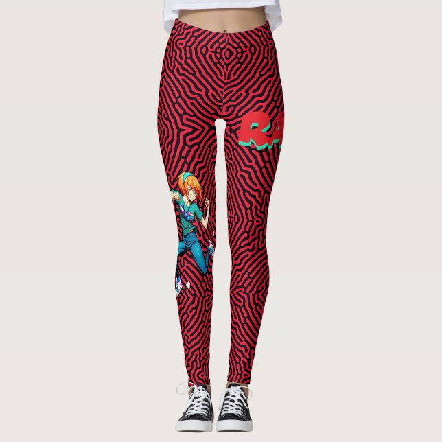 Rad, Nerd Mädchen Leggings (Vorderseite)