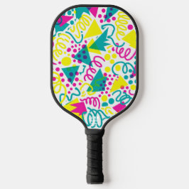 Rad Retro Memphis Muster Neon 80er Pop Art Pickleball Schläger