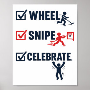 Rad Snipe Feiern Hockey Slang Checkliste Design Poster