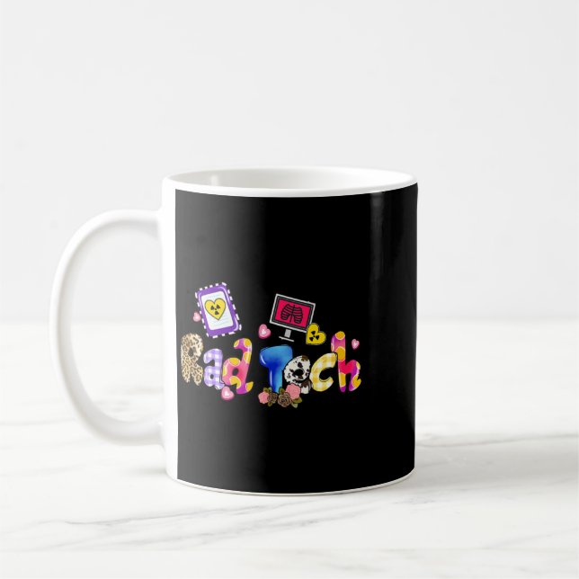Rad Tech Leopard Lustige Rad Tech Geschenke ärmell Kaffeetasse (Links)