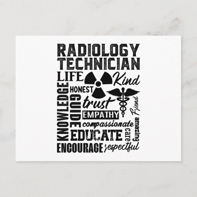 Rad Tech Technologist Xray Radiology Technician Postkarte (Vorderseite)