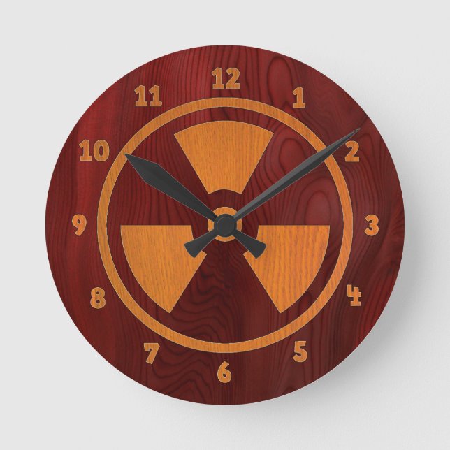 Rad Wood Runde Wanduhr (Vorderseite)