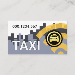 Radar-Funksignal ruft Taxi Visitenkarte
