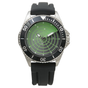 Radar-Uhr-Hintergrund-Grafik Armbanduhr