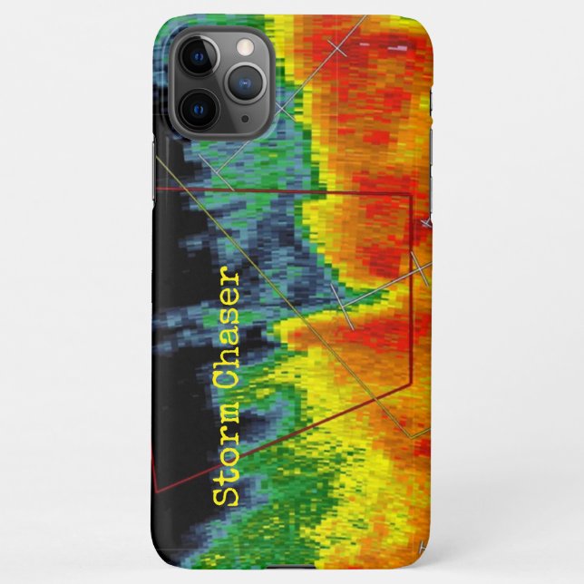 Radarbild des Sturmjägers iPhone Hülle (Rückseite)