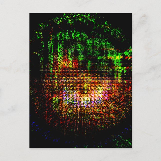 Radarkaleidoskopmuster Postkarte (Vorderseite)