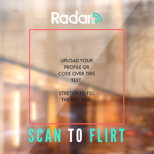RadarQR Car Window Decal (transparenter Hintergrun Fensteraufkleber