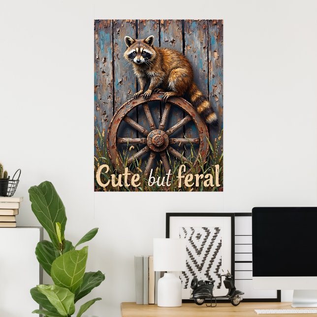 Radbeobachter: Eine Raccoon-Höhle Poster (Heimbüro)