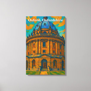 Radcliffe-Kamera in Oxford Gouache Malerei Leinwanddruck