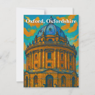 Radcliffe-Kamera in Oxford Gouache Malerei Postkarte