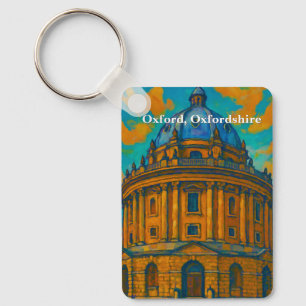 Radcliffe-Kamera in Oxford Gouache Malerei Schlüsselanhänger