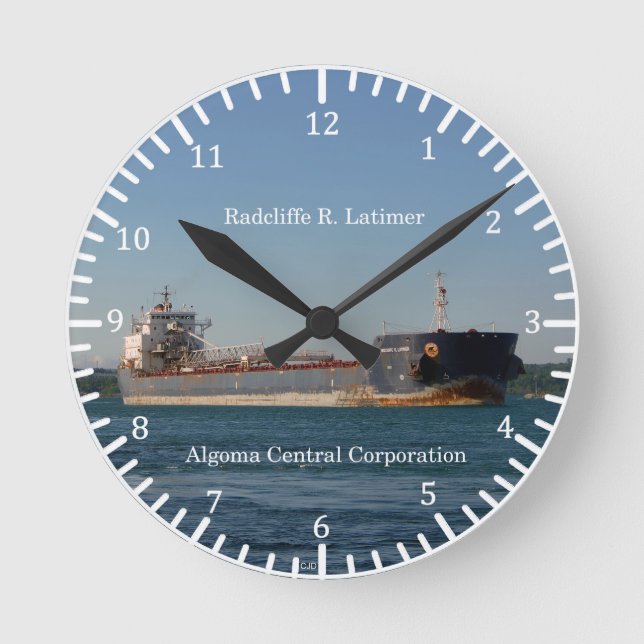 Radcliffe R. Latimer-Uhr Runde Wanduhr (Vorderseite)