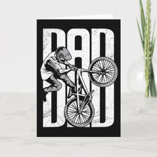 Radelnder Vater Mountainbike Fahren Bmx Alles Gute Karte