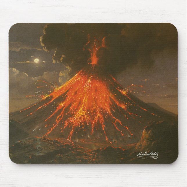 Raden Saleh® Muismat "Mount Merapi on Java" Mousepad (Vorne)