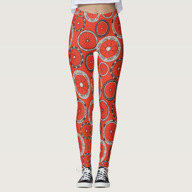 Räder feuerorange leggings (Vorderseite)
