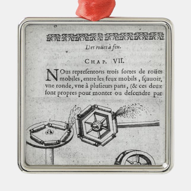 Räder für Feuerwerke Silbernes Ornament (Vorne)