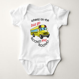 Räder im Bus Baby Strampler
