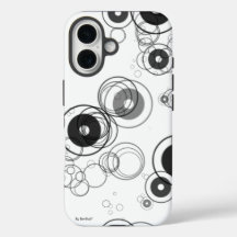 Räder in Rädern Schwarz-Weiß-iPhone-Gehäuse