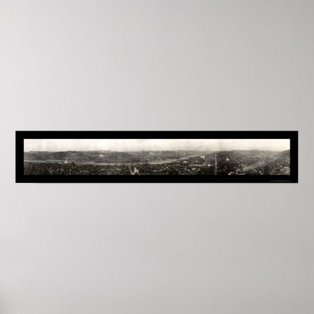 Rädern, WV Skyline Foto 1909 Poster (Vorne)