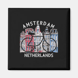 Radfahren Amsterdam Niederlande Grafik  Magnet